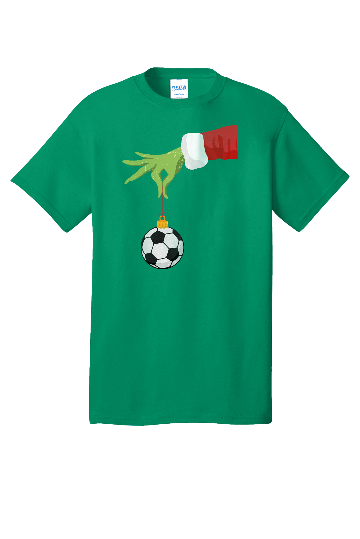 #004- Grinch Soccer Ornament